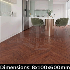 Herringbone Laminate Flooring 8mm - Turkish Merbau 809