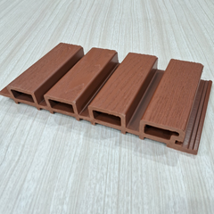 WPC 3D Louvers - Dark Redwood