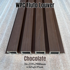 Fluto WPC Wall Cladding / Louvers - Chocolate