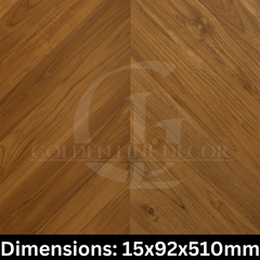 Chevron Engineered Wooden Flooring Natural Teak