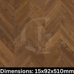 Chevron Engineered Wooden Flooring Caramel Oak