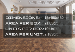 Engineered Parquet Wooden Tile Natural Walnut