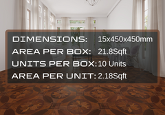 Engineered Parquet Wooden Tile Royal Teak