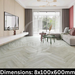 Herringbone Laminate Flooring 8mm - Fair Oak 804