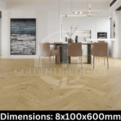 Herringbone Laminate Flooring 8mm - Trendy Oak 807