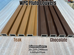 Fluto WPC Wall Cladding / Louvers - Teak