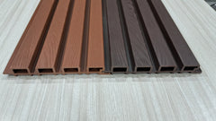 WPC 3D Louvers - Dark Redwood