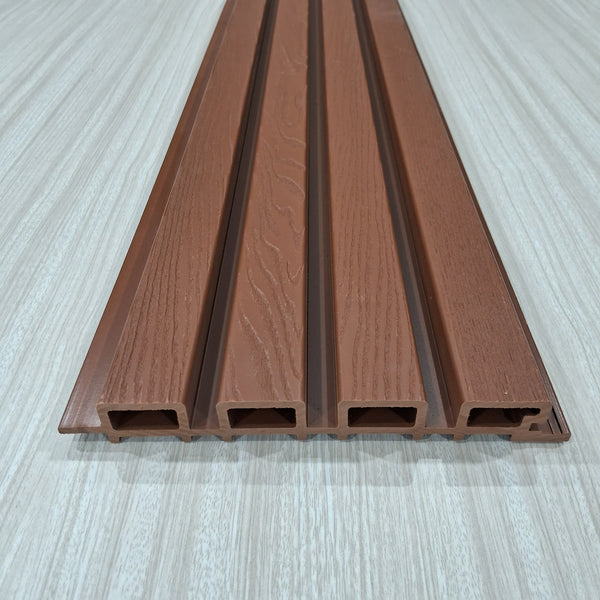 WPC 3D Louvers - Dark Redwood