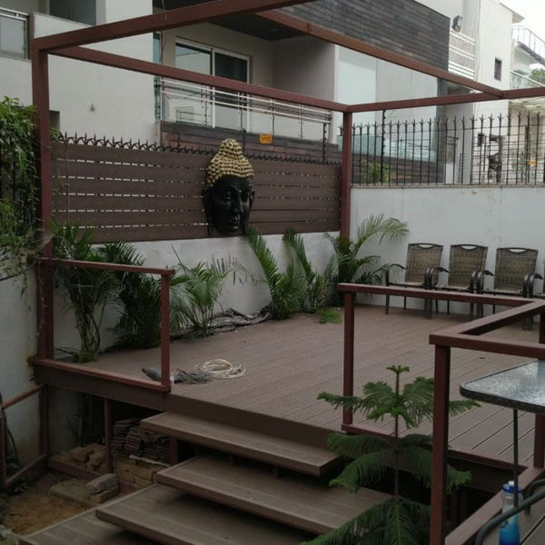 WPC Railing Solid Planks Chocolate