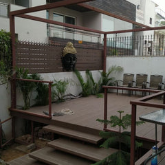 WPC Railing Solid Planks Chocolate