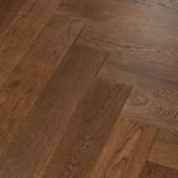 Herringbone Engineered Wooden Flooring 15mm - Caramel Oak