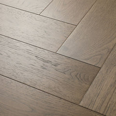 Herringbone Engineered Wooden Flooring 15mm - English Grey Drift